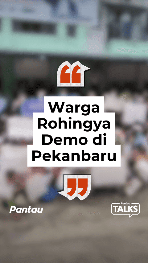WARGA ROHINGYA DEMO DI PEKANBARU