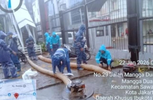 Pemprov DKI Maksimalkan Pompa Permanen dan Bergerak Tangani Banjir Akibat Hujan Ekstrem