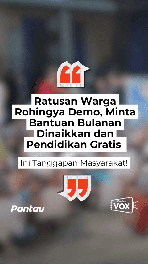 RATUSAN WARGA ROHINGYA DEMO