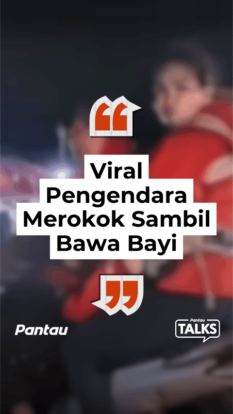 VIRAL PENGENDARA MEROKOK SAMBIL BAWA BAYI