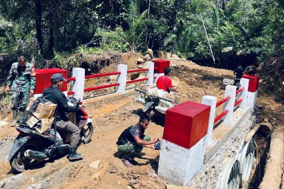 Jembatan Armco Rampung Dibangun, Akses Warga Desa Masundung Tapanuli Tengah Kembali Lancar