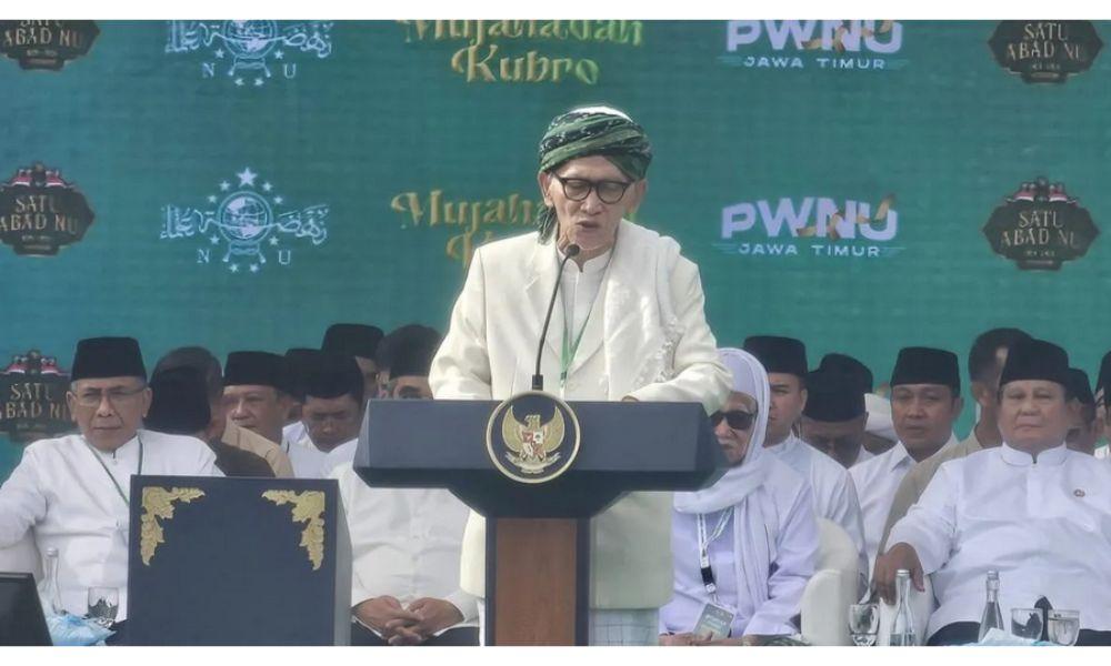 KH Miftachul Akhyar Ajak Doakan Palestina dan Presiden Prabowo di Harlah 1 Abad NU