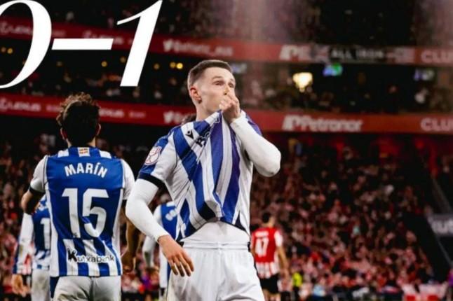 Sociedad Menangi Leg Pertama Semifinal Copa del Rey Lawan Bilbao