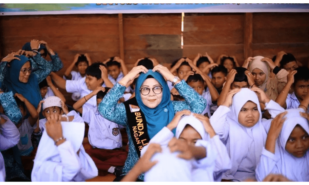 TP-PKK Nagan Raya Gelar Trauma Healing untuk 309 Siswa Korban Banjir Bandang di Beutong Ateuh