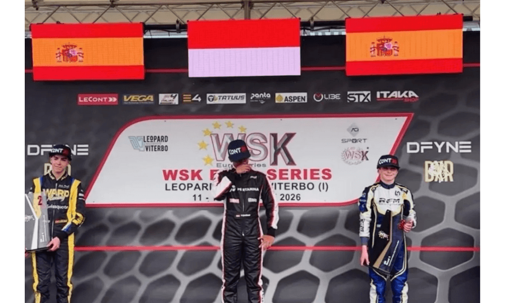 Qarrar Firhand Juara Seri Pembuka WSK Euro Series 2026 di Viterbo dan Kibarkan Merah Putih