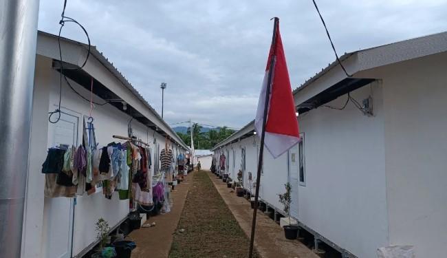 Penyintas Tanah Bergerak Tapsel Mengaku Lebih Nyaman Tinggal di Huntara Simarpinggan
