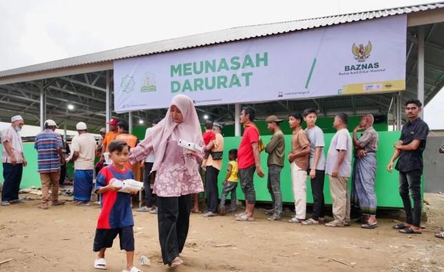 Baznas RI Gelar Buka Puasa Bersama Penyintas Banjir dan Longsor di Pidie Jaya Aceh