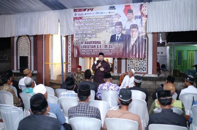 Kawendra Lukistian Resmikan Musholla Nurul Jadid di Lumajang, Dorong Penguatan Kegiatan Keagamaan