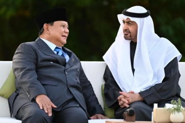 Presiden Prabowo Bertemu Presiden MBZ di Abu Dhabi, Perkuat Kemitraan Strategis