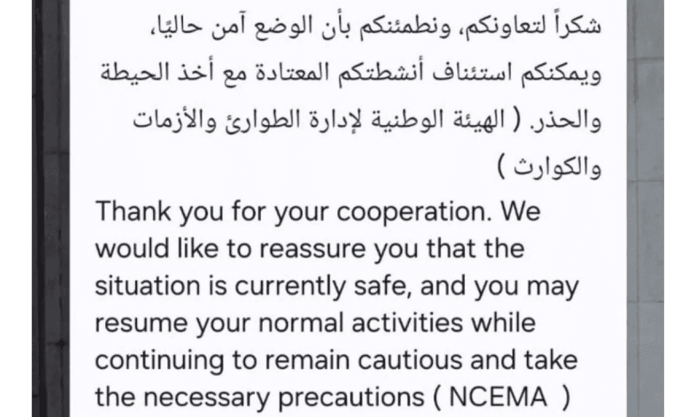 Emergency Alert Terbaru di Abu Dhabi Nyatakan Kondisi Aman Usai Eskalasi Militer Regional