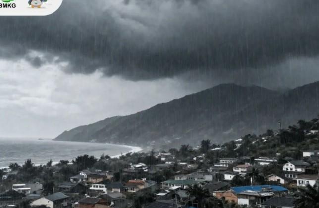 BMKG Waspadai Peningkatan Curah Hujan di Maluku Utara 9–15 Maret 2026