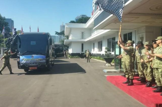 Kementerian Pertahanan Lepas 27 Bus Mudik Gratis bagi Prajurit TNI, ASN, dan Keluarga