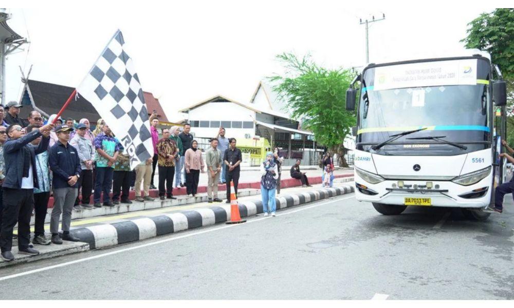 Pemkot Banjarmasin Berangkatkan Ratusan Warga Lewat Program Mudik Gratis Lebaran 2026