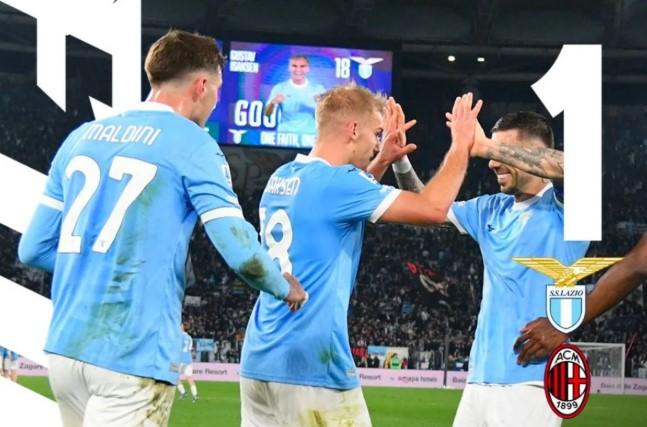 Gol Gustav Isaksen Antar Lazio Taklukkan AC Milan 1-0 di Olimpico