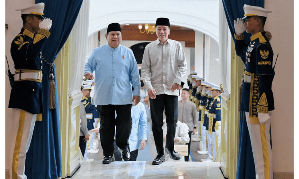 Prabowo Halalbihalal dengan Jokowi dan SBY di Istana Merdeka