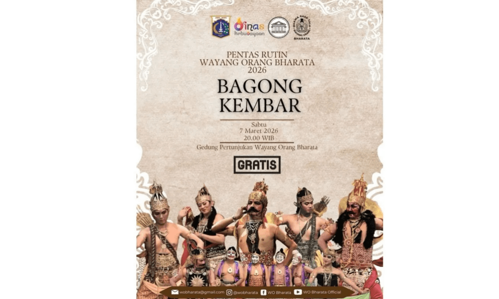 Pemprov DKI Jadwalkan 10 Pementasan Wayang Orang Bharata Sepanjang 2026