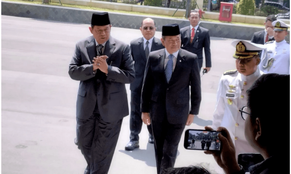 SBY dan Jusuf Kalla Melayat Juwono Sudarsono di Kemenhan