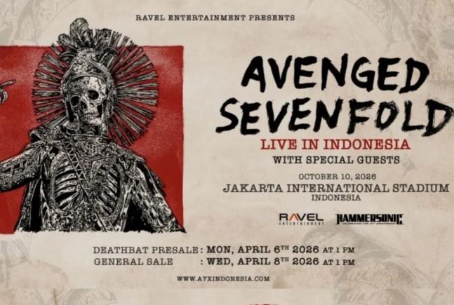 Avenged Sevenfold Umumkan Konser Spektakuler di Jakarta, Ini Harga Tiket dan Jadwal Penjualannya
