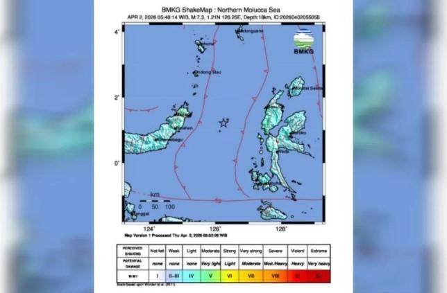 BMKG Tetapkan Tujuh Daerah di Sulut dan Malut Siaga Tsunami Usai Gempa M 7,6