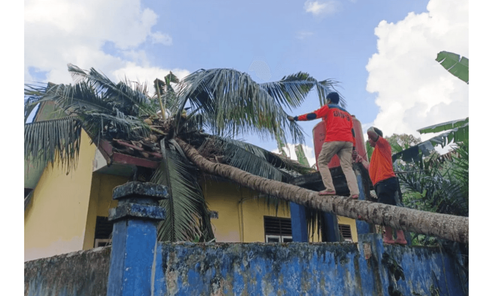 Puting Beliung Terjang OKU Selatan, Empat Sekolah Rusak dan Puluhan Lapak Pedagang Terdampak
