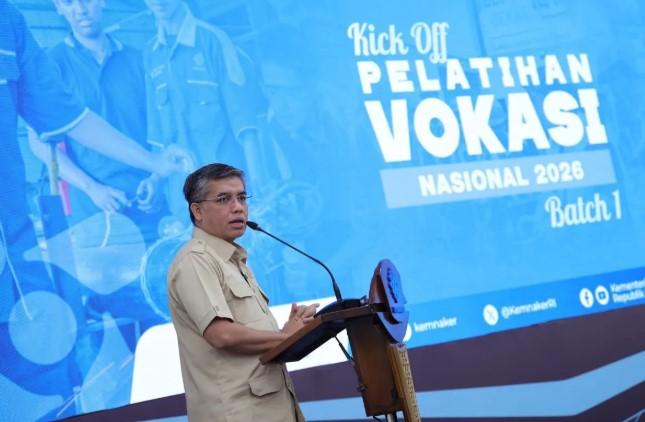 Menaker Yassierli Ungkap Lebih dari 10 Ribu Peserta Ikuti Pelatihan Vokasi Nasional 2026