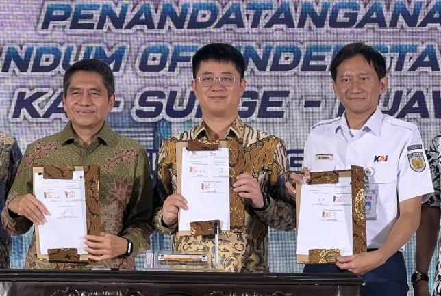 KAI Gandeng Surge dan Huawei Hadirkan Teknologi 5G dan AI untuk Transformasi Perkeretaapian Nasional