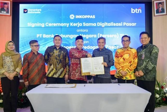 BTN Gandeng Inkoppas, Perluas Digitalisasi dan Akses Kredit Pedagang Pasar Tradisional