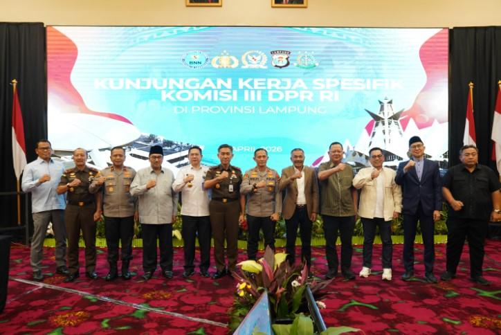 Komisi III DPR RI Dorong Penguatan Aparat Hukum di Lampung untuk Tekan Peredaran Narkoba