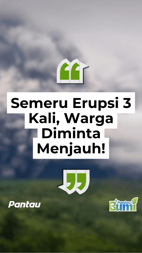 SEMERU ERUPSI 3 KALI