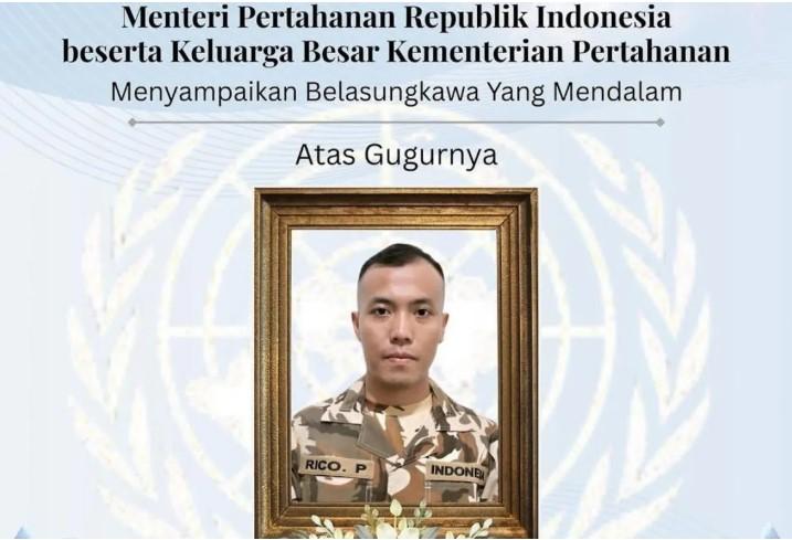 Praka Rico Gugur Usai Dirawat, Jadi Korban Kedua Serangan Israel ke Pasukan UNIFIL