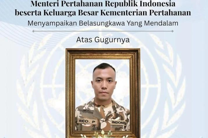 Jenazah Praka Rico Diproses Dipulangkan dari Lebanon Setelah Gugur dalam Misi Perdamaian