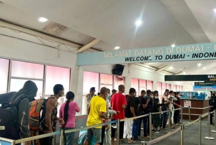 BP3MI Riau Terima 150 PMI Nonprosedural Deportasi dari Malaysia Melalui Dumai