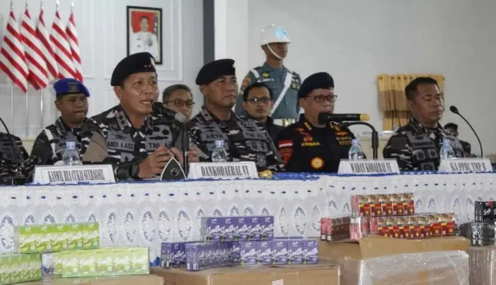 Kodaeral VI dan Bea Cukai Gagalkan Penyelundupan 3,9 Juta Batang Rokok Ilegal di Makassar