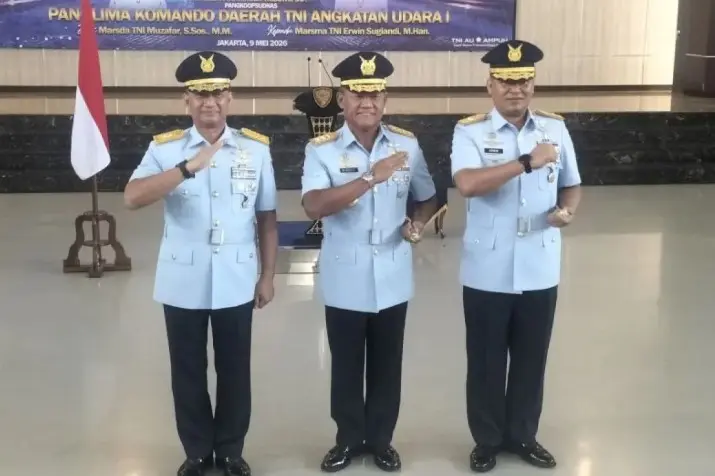 Marsma TNI Erwin Sugiandi Resmi Menjabat Pangkodau I Gantikan Marsda Muzafar