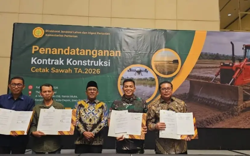 Kodam XV/Pattimura Tandatangani Kontrak Cetak Sawah 1.454 Hektare untuk Perkuat Ketahanan Pangan Maluku