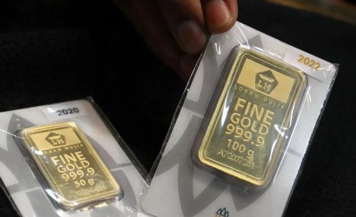 Harga Emas Antam Turun Rp5.000, Kini Dibanderol Rp2,764 Juta per Gram