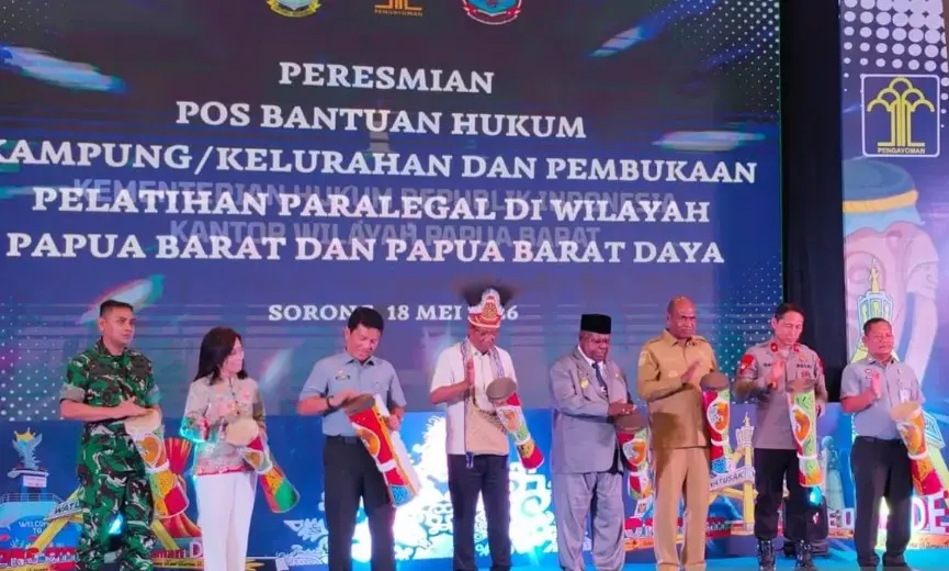 Menteri Hukum Resmikan 2.025 Pos Bantuan Hukum di Papua Barat dan Papua Barat Daya