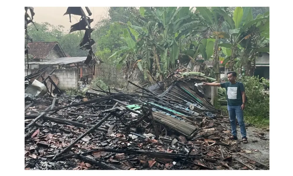 Rumah Warga di Blora Ludes Terbakar, Uang Tunai Rp65 Juta Hangus Diduga Akibat Korsleting Listrik