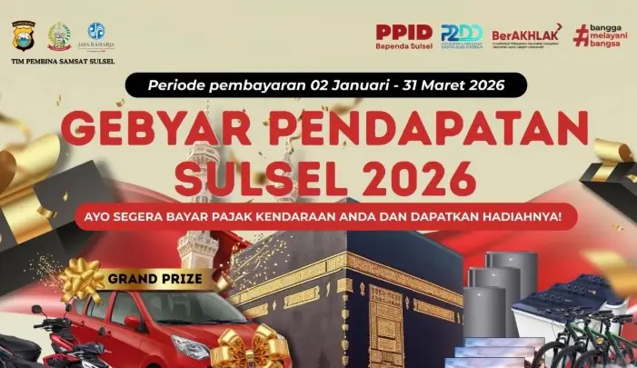 Pemprov Sulsel Hapus Denda Pajak Kendaraan dan Beri Diskon Pokok Pajak hingga 50 Persen