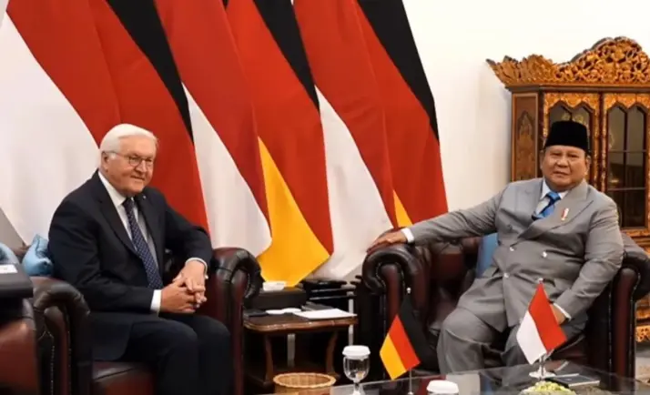 Presiden Prabowo dan Presiden Jerman Frank-Walter Steinmeier Gelar Pertemuan Empat Mata di Istana Merdeka