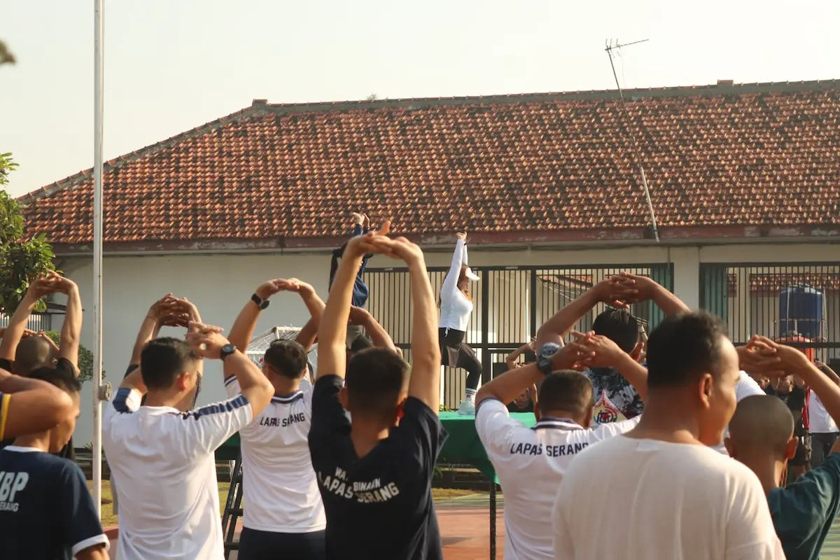 Senam Bersama WBP, Lapas Serang Perkuat Pembinaan