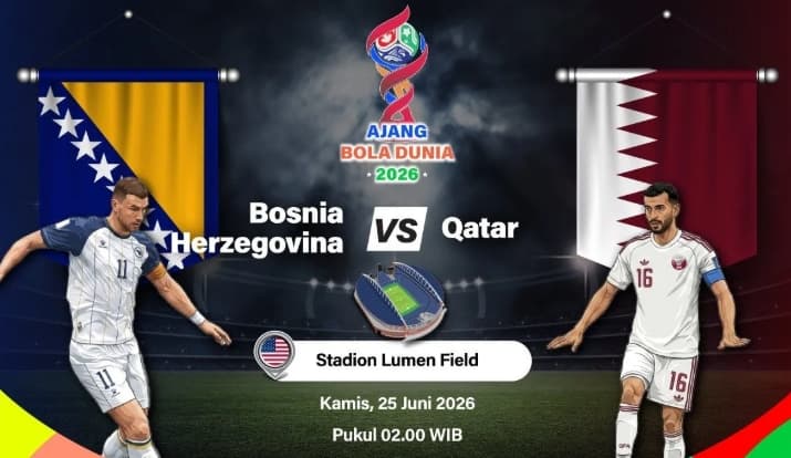 Bosnia-Herzegovina Kalahkan Qatar 3-1 dan Jaga Peluang Lolos ke Babak 32 Besar Piala Dunia 2026