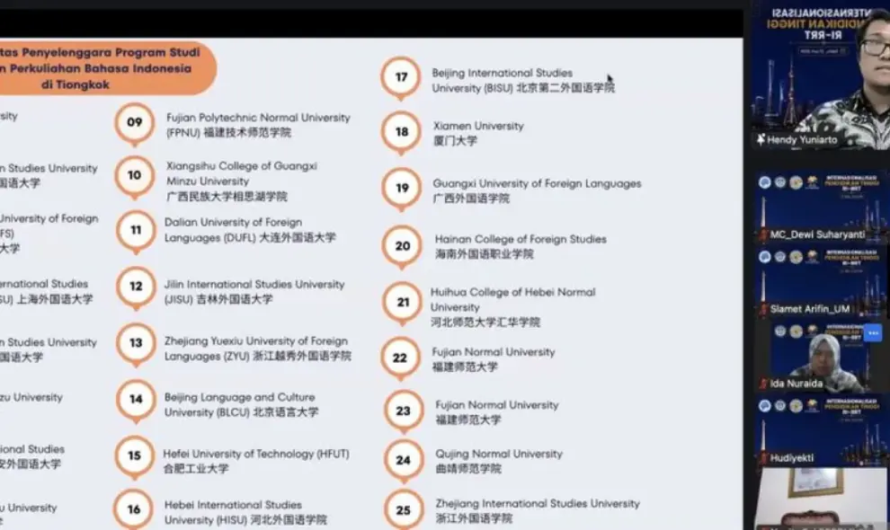 Sepuluh Universitas Indonesia dan China Perkuat Kerja Sama Akademik melalui Program Internasional dan Beasiswa