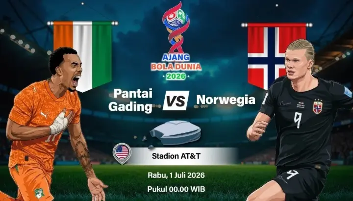 Norwegia Andalkan Erling Haaland Hadapi Pantai Gading pada Babak 32 Besar Piala Dunia 2026