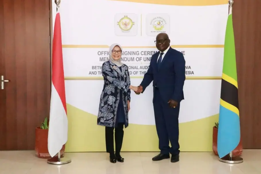 BPK dan Lembaga Audit Tanzania Menandatangani MoU untuk Perkuat Kerja Sama Pemeriksaan Sektor Publik