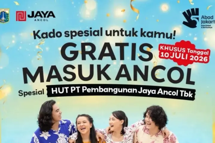 Ancol Gratiskan Tiket Masuk pada 10 Juli untuk Rayakan HUT PT Pembangunan Jaya Ancol