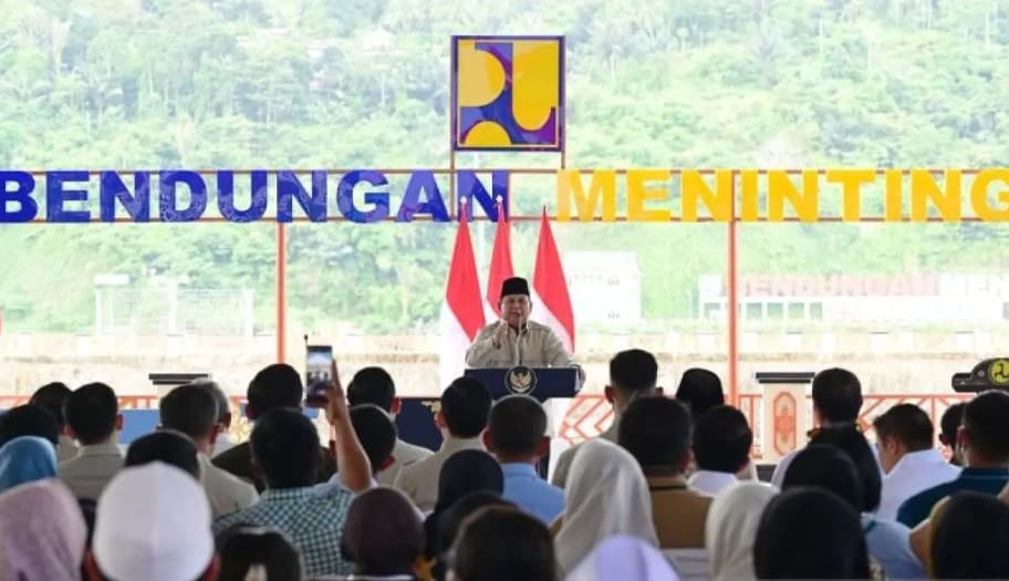 Presiden Prabowo Meresmikan Lima Bendungan Baru, Targetkan Tambahan Produksi Beras Satu Juta Ton