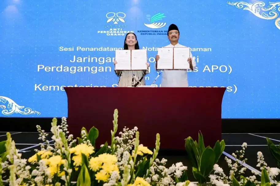 Kemensos dan Jarnas Anti TPPO Teken MoU untuk Perkuat Penanganan Korban Perdagangan Orang