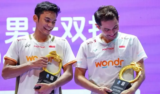 Fajar Alfian dan Muhammad Shohibul Fikri Bertahan di Peringkat Dua Dunia Usai Menjuarai China Open 2026
