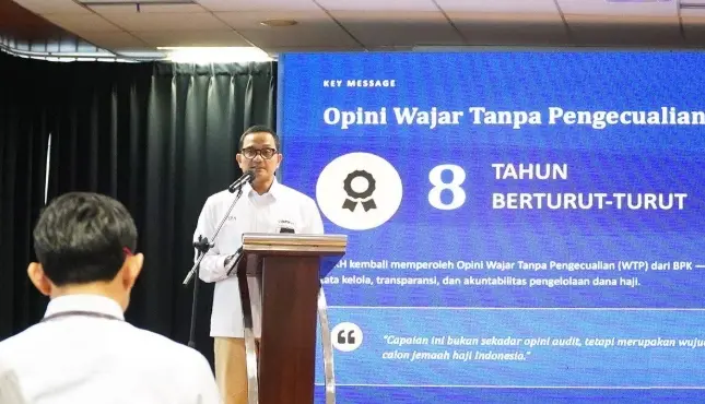 BPKH Pertahankan Opini WTP Delapan Kali Beruntun, Dana Kelolaan Capai Rp180,74 Triliun